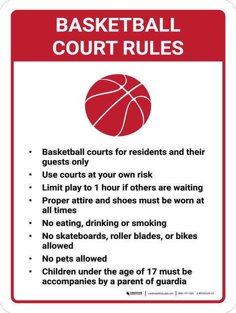 Basketball Court Rules And Regulations